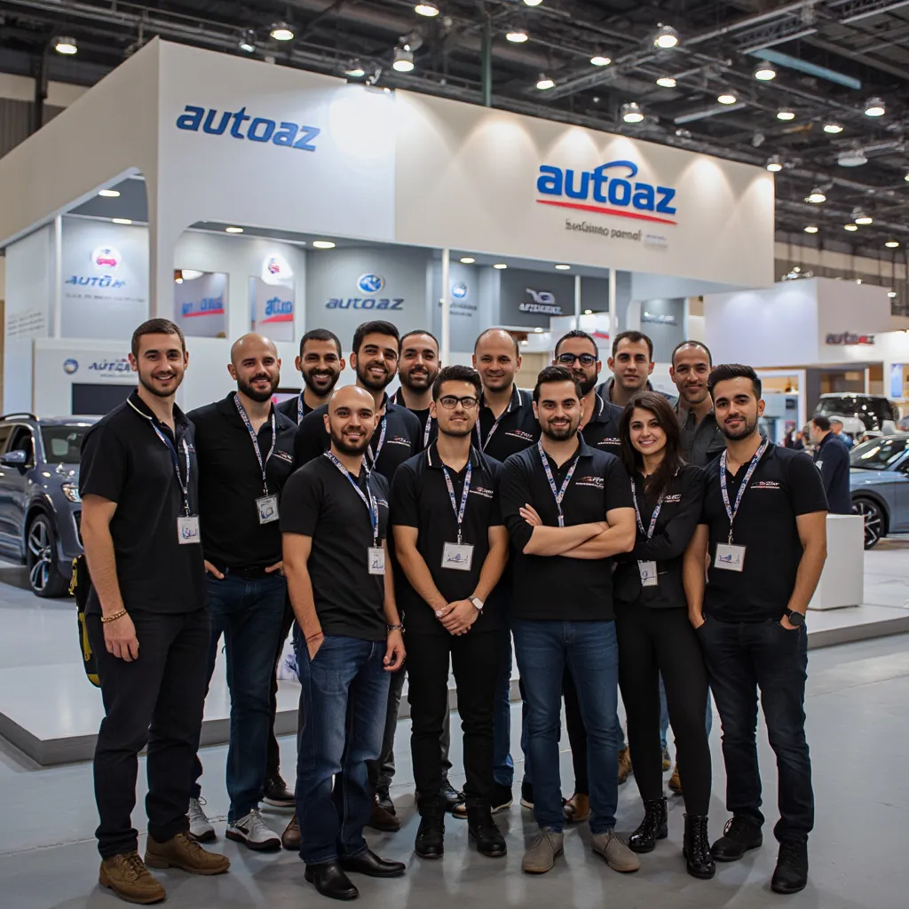 Команда АвтоАЗ на автомобильной выставке
